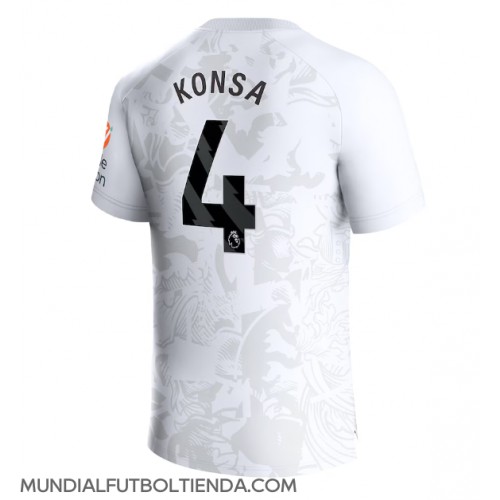 Camiseta Aston Villa Ezri Konsa #4 Segunda Equipación Replica 2023-24 mangas cortas